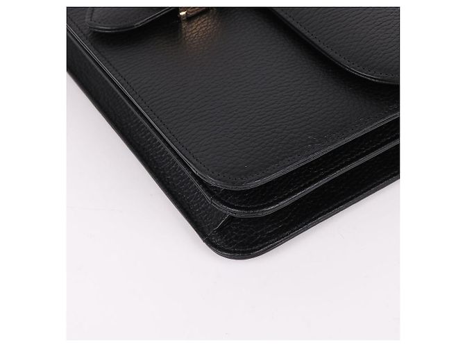 Gucci Interlocking Black Medium Chain Bag Schwarz - Ansicht 10