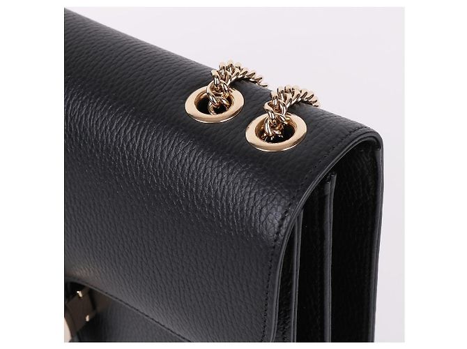 Gucci Interlocking Black Medium Chain Bag Schwarz - Ansicht 6