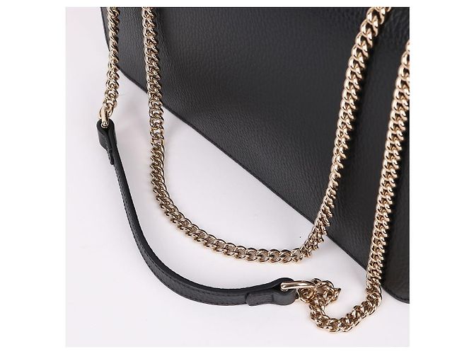 Gucci Interlocking Black Medium Chain Bag Schwarz - Ansicht 7