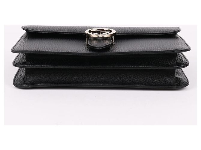 Gucci Interlocking Black Medium Chain Bag Schwarz - Ansicht 8