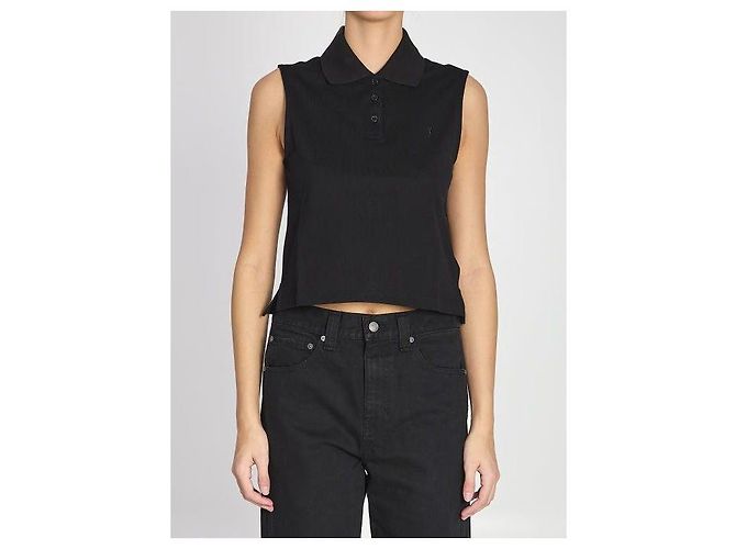 Saint Laurent Polo con logo CASSANDRE - vista 4