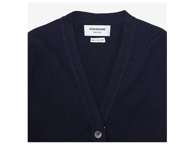 Thom Browne Gestreifter Cashmere-Cardigan Schwarz - Ansicht 7