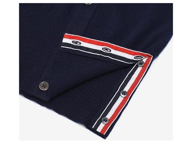 Thom Browne Gestreifter Cashmere-Cardigan Schwarz - Ansicht 9