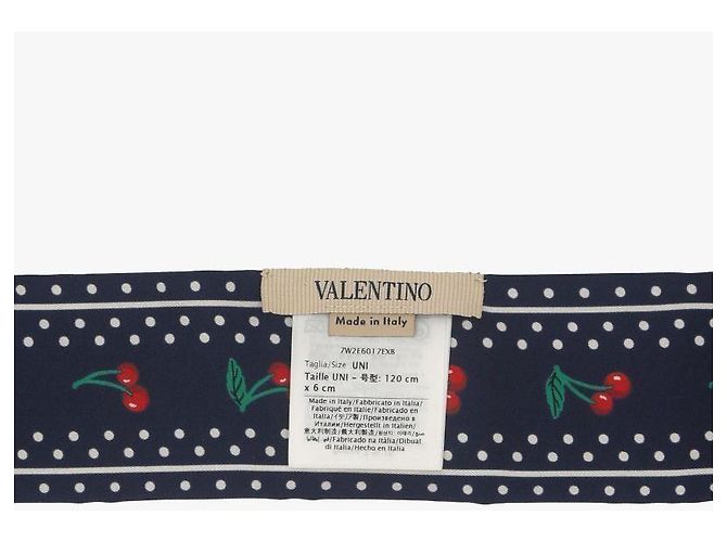 Valentino Sciarpa skinny in seta EXB CEU Nero - vista 6