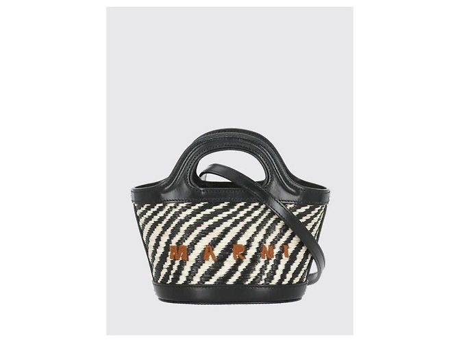 Marni Micro bolso Tropicalia con efecto de rafia ondulada - vista 4