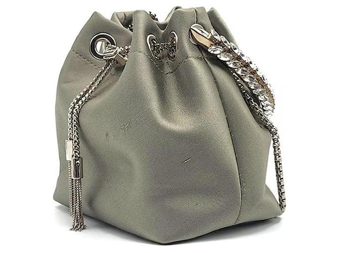 Jimmy Choo Mini borsa a secchiello Bongbong Marrone - vista 2