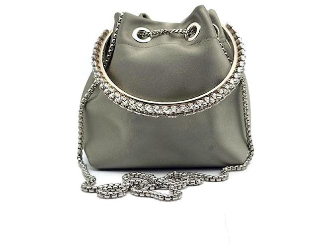 Jimmy Choo Mini borsa a secchiello Bongbong Marrone - vista 3