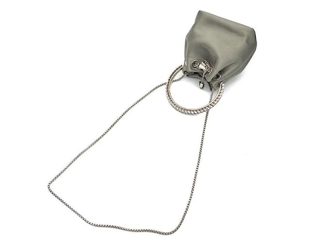 Jimmy Choo Mini borsa a secchiello Bongbong Marrone - vista 4