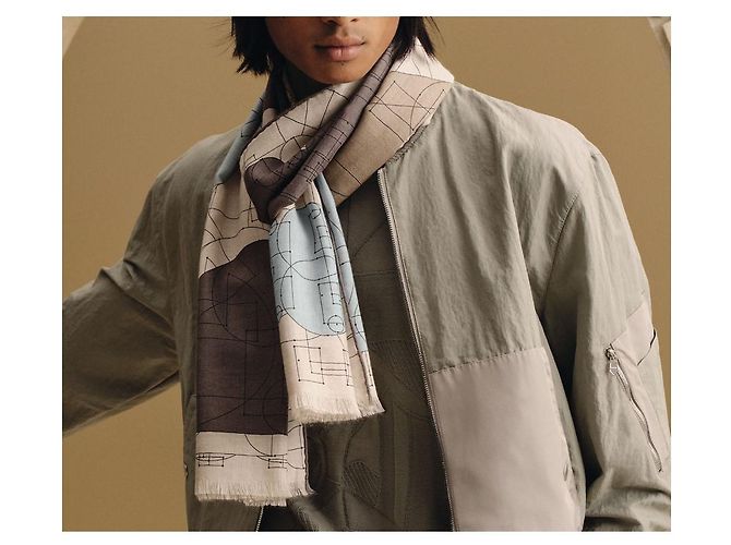 Hermès Echec au Roi Rectangular Scarf Multiple colors - view 5