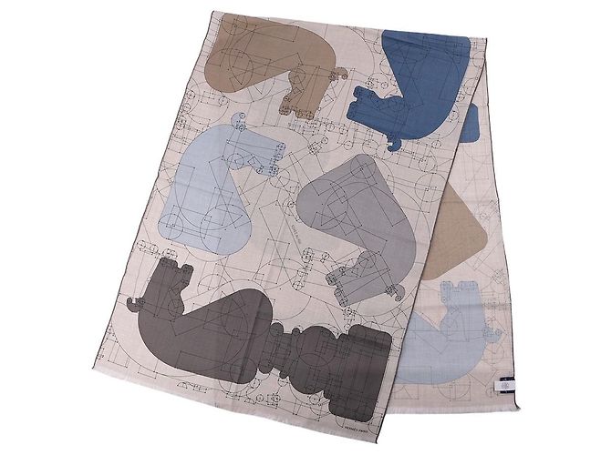 Hermès Echec au Roi Rectangular Scarf Multiple colors - view 7