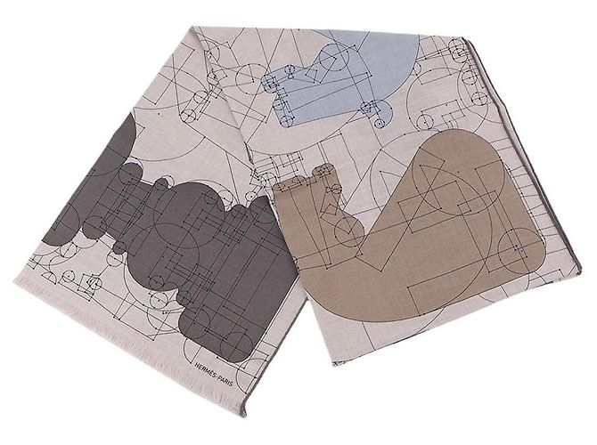 Hermès Echec au Roi Rectangular Scarf Multiple colors - view 8