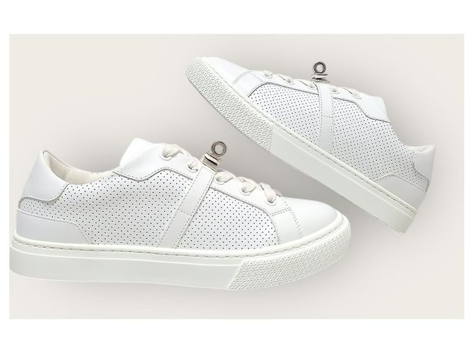 Hermès White Silver Day Kelly Sneaker Weiß - Ansicht 5