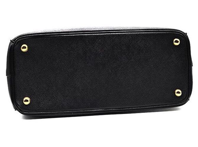 Prada Tote Grande e Borsa a Spalla Saffiano Lux Galleria Nero - vista 7