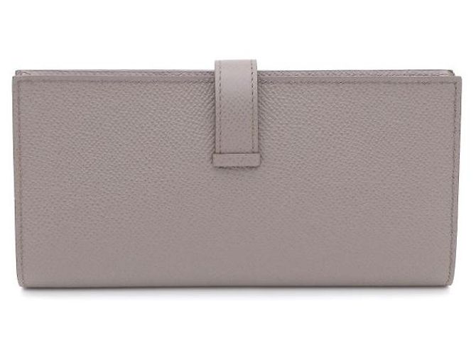 Hermès Cartera larga unisex Appson marrón con vetas chapada en oro Castaño - vista 3