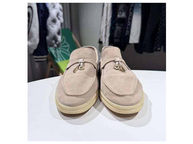 Loro Piana Mocassini in scamosciato beige Summer Charm Work Marrone - vista 2