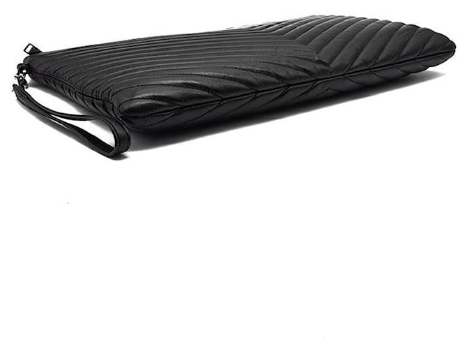 Saint Laurent Clutch Monogram Large Nero - vista 5