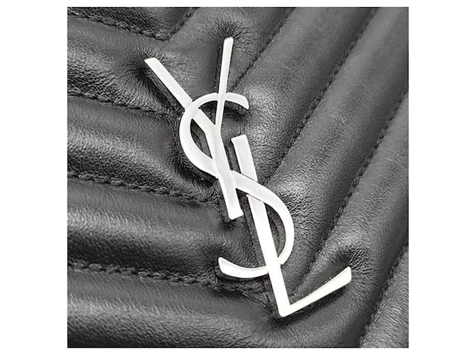 Saint Laurent Clutch Monogram Large Nero - vista 6