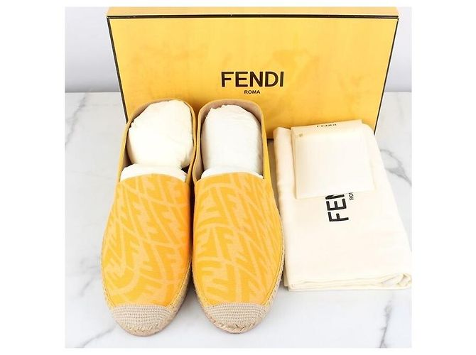 Fendi Espadrilles in scamosciato slip-on giallo - vista 2