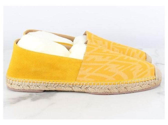Fendi Espadrilles in scamosciato slip-on giallo - vista 5