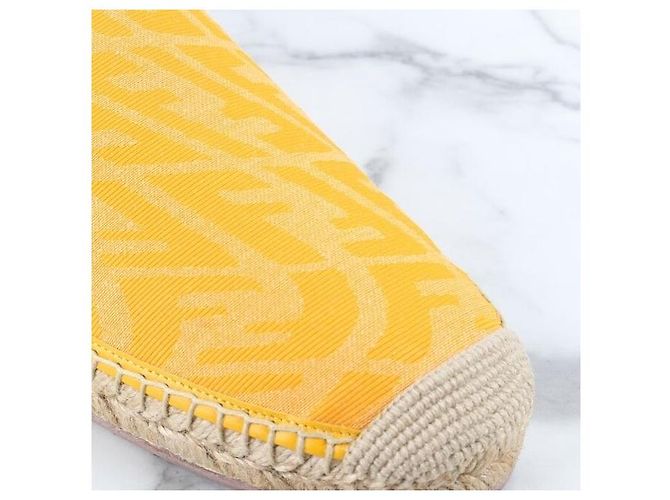 Fendi Espadrilles in scamosciato slip-on giallo - vista 6