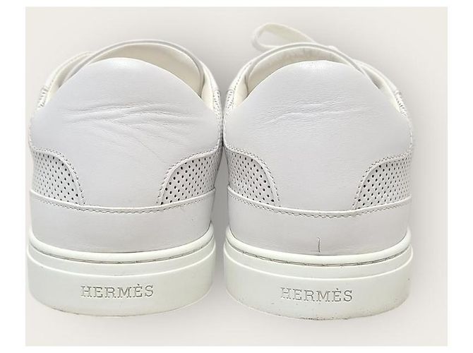 Hermès Sneakers White Silver Day Kelly Bianco - vista 7