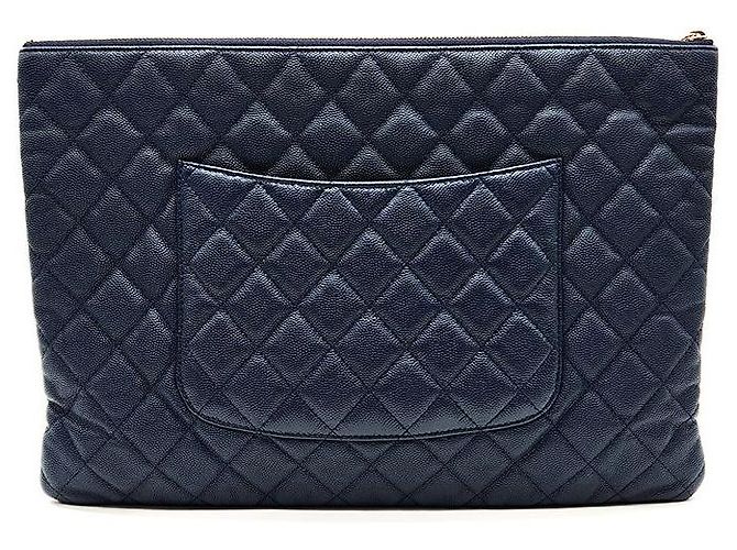 Chanel Clutch Caviar Large Nero - vista 3