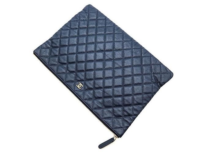 Chanel Clutch Caviar Large Nero - vista 4
