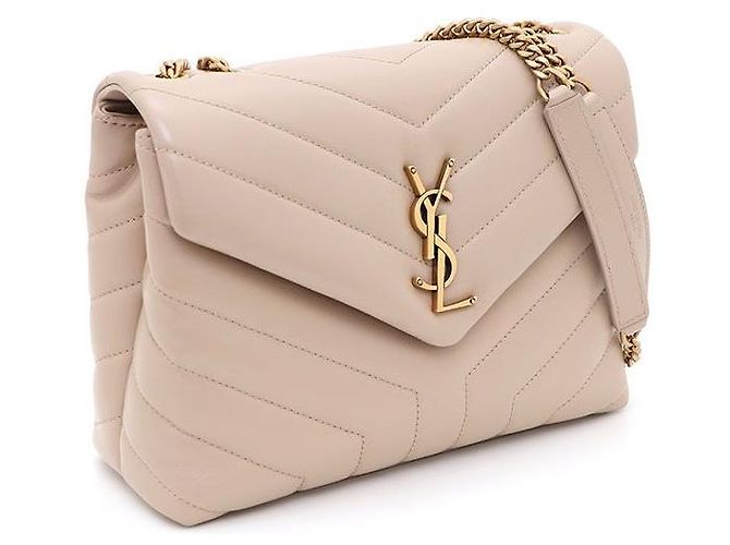 Saint Laurent Borsa Lulu Monogram Envelope Satchel con catena a tracolla e crossbody Marrone - vista 2