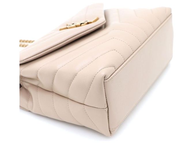 Saint Laurent Borsa Lulu Monogram Envelope Satchel con catena a tracolla e crossbody Marrone - vista 4