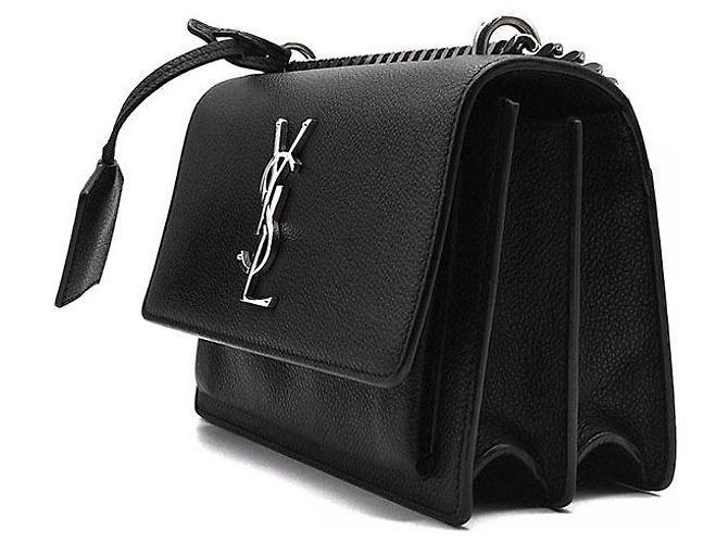 Saint Laurent Mini Borsa Sunset Nero - vista 2