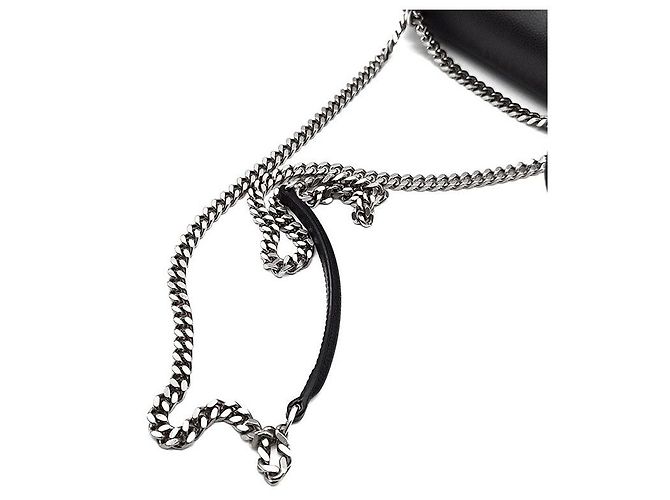 Saint Laurent Mini Borsa Sunset Nero - vista 5