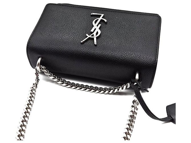 Saint Laurent Mini Borsa Sunset Nero - vista 6