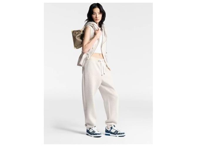 Louis Vuitton Trainer in denim blu monogram Argento - vista 7