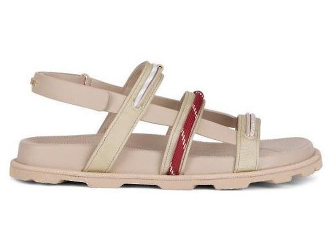 Moncler Sandali in pelle Vera Isla Marrone - vista 4