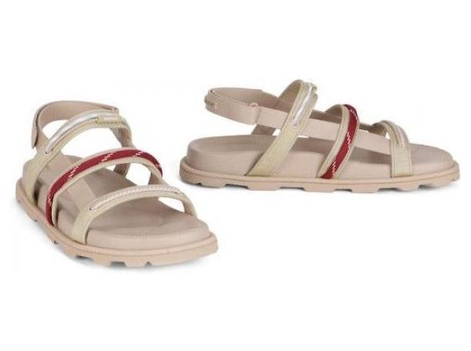 Moncler Sandali in pelle Vera Isla Marrone - vista 6
