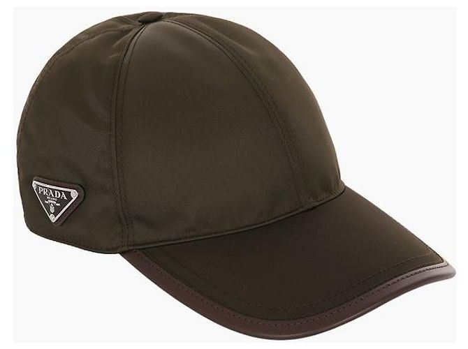 Prada Cappellino in Re-Nylon Speedlock verde Selva Nero - vista 3