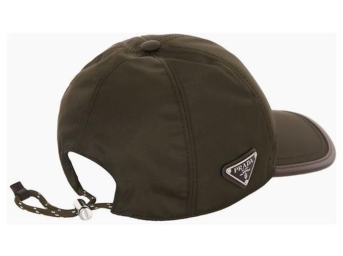 Prada Cappellino in Re-Nylon Speedlock verde Selva Nero - vista 5