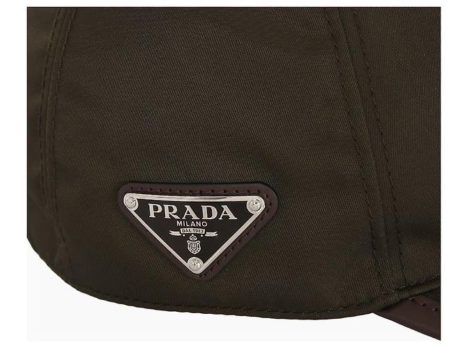 Prada Cappellino in Re-Nylon Speedlock verde Selva Nero - vista 7