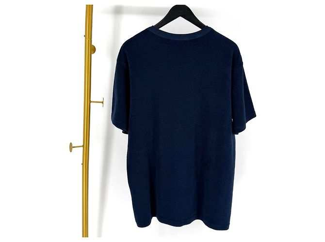 Dior Terry-Baumwoll-T-Shirt mit kurzen Ärmeln Navy Blau - Ansicht 3