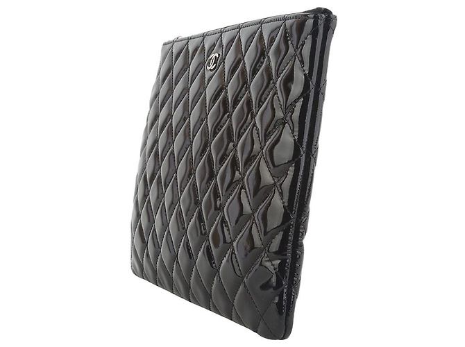 Chanel Patent Silver CC New Medium Clutch Bag Silber - Ansicht 2