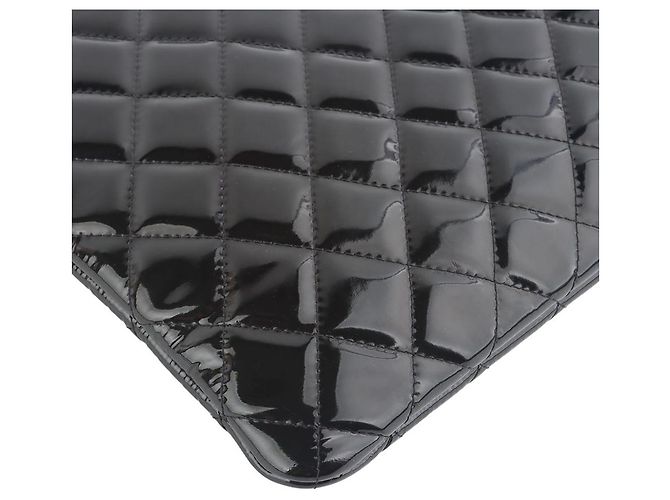 Chanel Patent Silver CC New Medium Clutch Bag Silber - Ansicht 5
