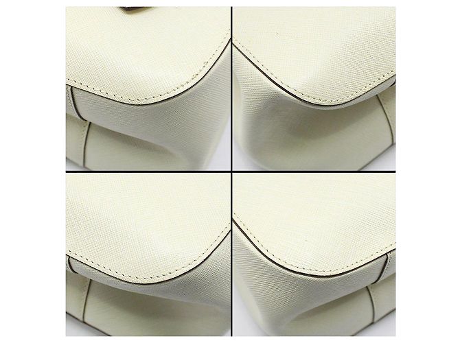Salvatore Ferragamo Borsa Tote Saffiano Silver Gancini Bianco - vista 12