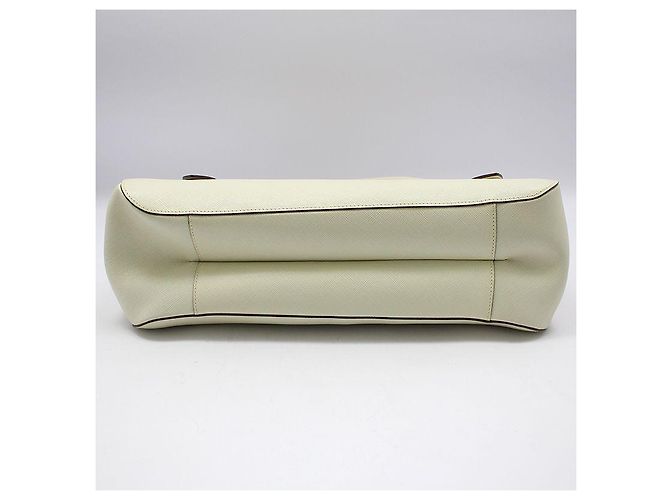 Salvatore Ferragamo Borsa Tote Saffiano Silver Gancini Bianco - vista 5