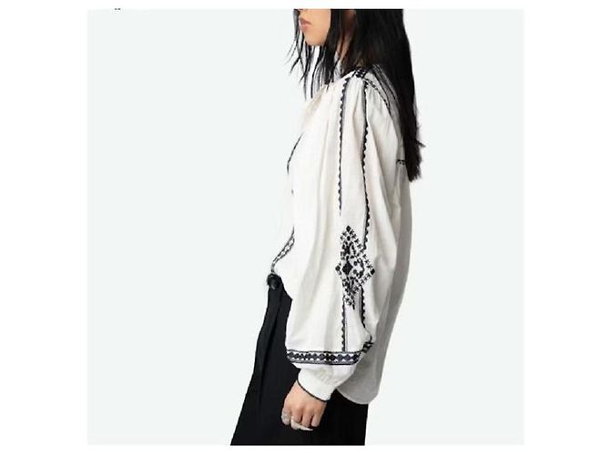 Zadig & Voltaire Blusa KOZAK de algodón bordado oversize Multicolor - vista 4