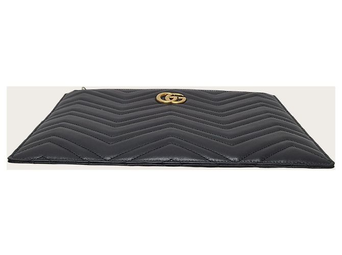 Gucci Clutch GG Marmont matelassé nera Nero - vista 6