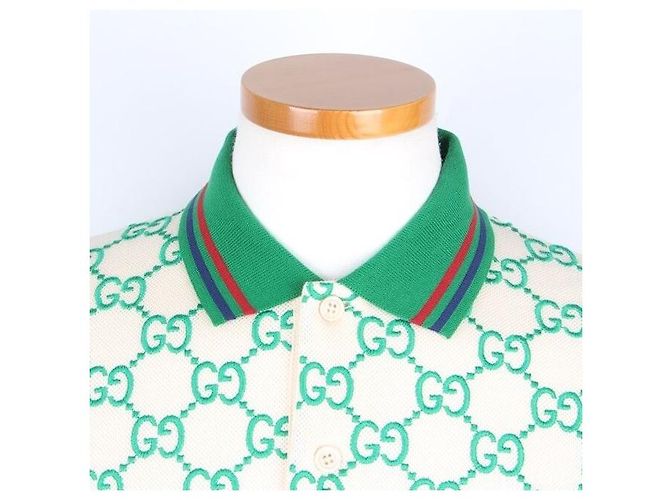 Gucci Polo-Shirt mit besticktem Logo Grün - Ansicht 2