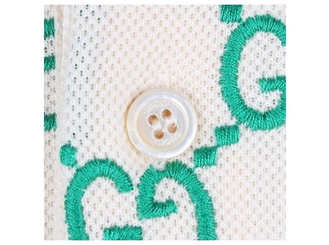 Gucci Polo-Shirt mit besticktem Logo Grün - Ansicht 3