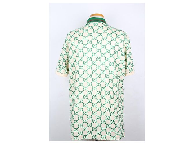 Gucci Polo-Shirt mit besticktem Logo Grün - Ansicht 4