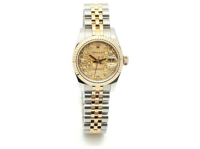 Rolex Original Diamond Datejust Combi Damen Uhr mit Garantie Golden - Ansicht 16