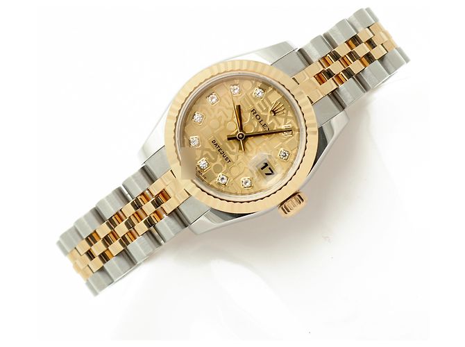 Rolex Original Diamond Datejust Combi Damen Uhr mit Garantie Golden - Ansicht 22